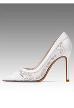 Load image into Gallery viewer, Lace Bridal Shoes | 3cm, 6cm, 8cm or 10cm