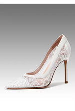 Load image into Gallery viewer, Lace Bridal Shoes | 3cm, 6cm, 8cm or 10cm