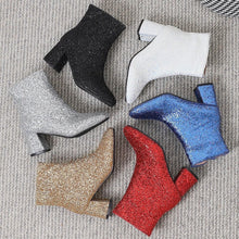 Load image into Gallery viewer, Glitter Block Heel Boots