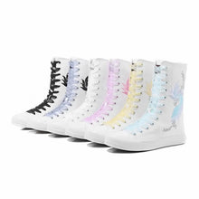 Load image into Gallery viewer, Embroidered Mid Canvas Pumps / Trainers