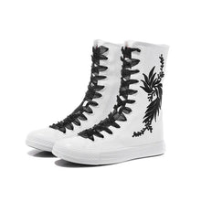 Load image into Gallery viewer, Embroidered Mid Canvas Pumps / Trainers