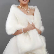 Load image into Gallery viewer, Faux Fur Bridal Wrap