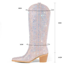 Load image into Gallery viewer, Rhinestone Cowgirl Bridal Boots