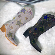 Load image into Gallery viewer, Star Girl Rhinestone Cowgirl Bridal Boots