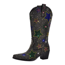 Load image into Gallery viewer, Star Girl Rhinestone Cowgirl Bridal Boots
