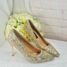 Load image into Gallery viewer, Princess Glitter Bridal Shoes | Pointed-Toe Stiletto Heels | 5 Colours