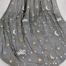 Load image into Gallery viewer, Luxury Black Celestial Wedding Cape