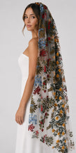 Load image into Gallery viewer, Embroidered Flower Floral Veil, Beautiful Wedding Veil with Embroidery