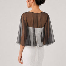 Load image into Gallery viewer, Elegant Bridal Cape, Wedding Dress Cover Up