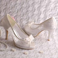 Load image into Gallery viewer, Ivory Lace with Bow