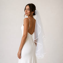 Load image into Gallery viewer, Single Tier Satin Edge Veil | 100cm - 300cm