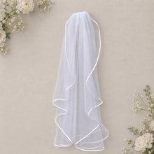 Load image into Gallery viewer, Single Tier Satin Edge Veil | 100cm - 300cm