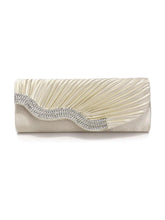 Load image into Gallery viewer, Satin Clutch Bag with Diamanté Decoration | Various Colours