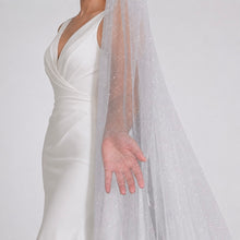 Load image into Gallery viewer, 1 Tier Glitter Bridal Veil |100cm | White, Champagne, Pink or Ivory