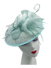 Load image into Gallery viewer, Sinamay Flower Fascinator with A Saucer Base