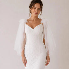 Load image into Gallery viewer, Sparkle Tulle Bridal Hair Bow or Shoulder Bows | White, Ivory or Champagne