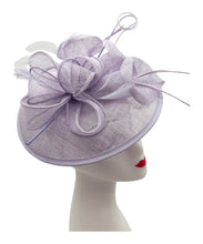 Load image into Gallery viewer, Sinamay Flower Fascinator with A Saucer Base