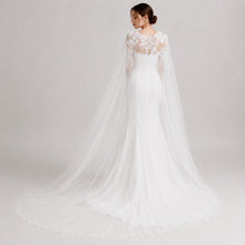 Load image into Gallery viewer, Floral Lace Wedding Cape
