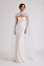 Load image into Gallery viewer, High Neck Lace Wedding Cape