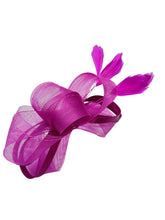 Load image into Gallery viewer, Bow Shaped Fascinator with Satin Loops and Feathers