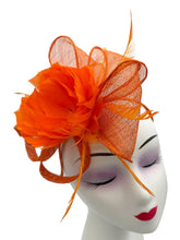 Load image into Gallery viewer, Peony Feather Flower Fascinator