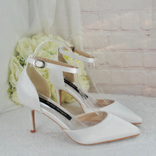 Load image into Gallery viewer, Ivory Satin Bridal Shoes - UK4 - Ready to Dispatch