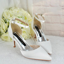 Load image into Gallery viewer, Ivory Satin Bridal Shoes - UK4 - Ready to Dispatch