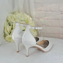 Load image into Gallery viewer, Ivory Satin Bridal Shoes - UK4 - Ready to Dispatch