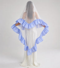 Load image into Gallery viewer, Heart Shaped 2-Tier Ruffle Veil
