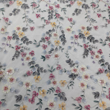 Load image into Gallery viewer, Luxury Pastel 3D Floral Wedding Veil with Sequins & Silver Comb