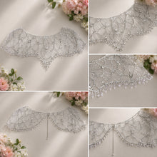 Load image into Gallery viewer, Crystal Embellished Bridal Cape, Wedding Dress Cover Up