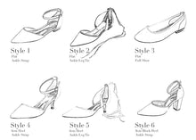 Load image into Gallery viewer, Fern Pointed Lace Bridal Heels – Beaded 6 cm Wedding Shoes