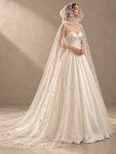 Load image into Gallery viewer, Celestial Cape with Hood | Sparkling White 350cm