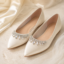 Load image into Gallery viewer, Crystal Bridal Shoe Clips | Removable Rhinestone Wedding Shoe Embellishments