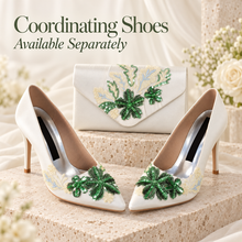 Load image into Gallery viewer, Ivory & Sage Green Fascinator and Clutch Bag Set – Handmade Wedding Guest Accessories