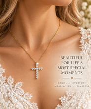 Load image into Gallery viewer, Cross Necklace – 14K Gold Filled D Colour VVS1 Cross Pendant