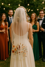 Load image into Gallery viewer, Secret Garden – Finger Tip Embroidered Edge Veil – 100cm