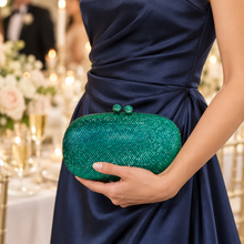 Load image into Gallery viewer, Crystal Clutch Bag – Handmade Luxury Evening Purse