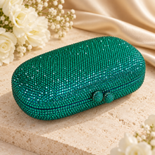 Load image into Gallery viewer, Crystal Clutch Bag – Handmade Luxury Evening Purse