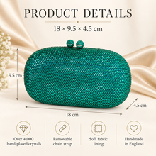 Load image into Gallery viewer, Crystal Clutch Bag – Handmade Luxury Evening Purse