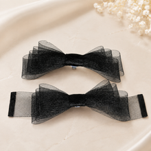 Load image into Gallery viewer, Asymmetrical Organza Bridal Shoe Bow Clips – Oversized Removable Wedding Shoe Bows (Copy)