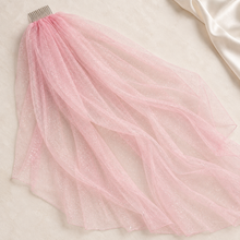 Load image into Gallery viewer, Pink Glitter Wedding Veil – Blush, Nude & Bridal Colours | 75–500 cm