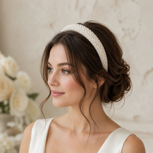 Load image into Gallery viewer, Bridal Pearl Beaded Headband