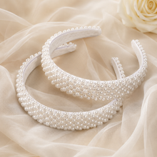 Load image into Gallery viewer, Bridal Pearl Beaded Headband