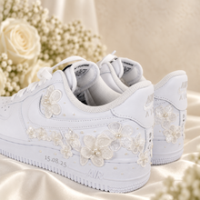 Load image into Gallery viewer, Embroidered Air Force 1 Wedding Trainers | Personalised Floral Bridal AF1s