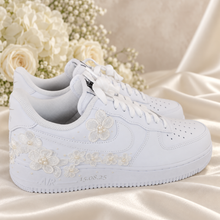 Load image into Gallery viewer, Embroidered Air Force 1 Wedding Trainers | Personalised Floral Bridal AF1s