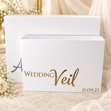 Load image into Gallery viewer, Personalised Wedding Veil Storage Box | Luxury Bridal Keepsake Box
