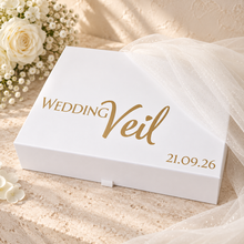 Load image into Gallery viewer, Personalised Wedding Veil Storage Box | Luxury Bridal Keepsake Box