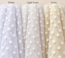 Load image into Gallery viewer, Polka Dot Organza Bow Shoe Clips – Oversized Removable Bridal Shoe Bows