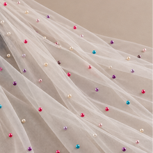 Load image into Gallery viewer, Rainbow Pearl Bridal Veil – 90cm – Sale